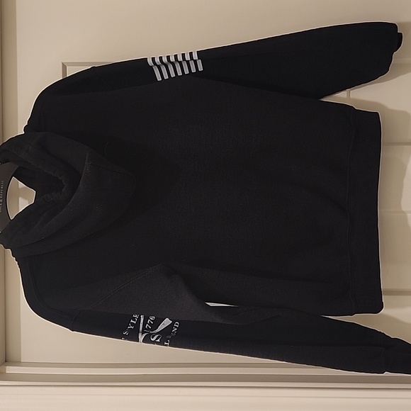 Grunt Style Women's Blue Line Black Hoodie - Picture 3 of 4